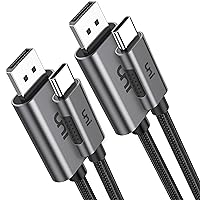 uni USB C to Displayport Cable 4K 60HZ, 3ft - 2 Pack, Sturdy Aluminum USB Type-C to DisplayPort Cable [Thunderbolt 3/4 Compatible] for MacBook Pro/Air, Chromebook