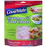 Stretch-to-fit Food Covers Convenient Reclosable Bags by Unknown Stretch-to-fit Food Covers Convenient Reclosable Bags by Unknown