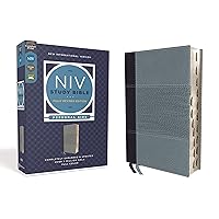 NIV Study Bible, Fully Revised Edition (Study Deeply. Believe Wholeheartedly.), Personal Size, Leathersoft, Navy/Blue, Red Letter, Thumb Indexed, Comfort Print