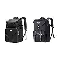 MOSISO Camera Backpack&15-16 inch Vintage Camera Bag,Photography 17.3 inch Camera Bag Case with Front Hardshell&Laptop Compartment&Tripod Holder&Rain Cover Compatible with Canon/Nikon/Sony, Space Gray