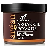Artnaturals Professional Argan Oil Pomade - (4 Oz / 113g) - Strong Hold for All Hair Types – Natural Hair Styling Formula – Men and Women – Made in USA – Thick, Straight and Curly Hair