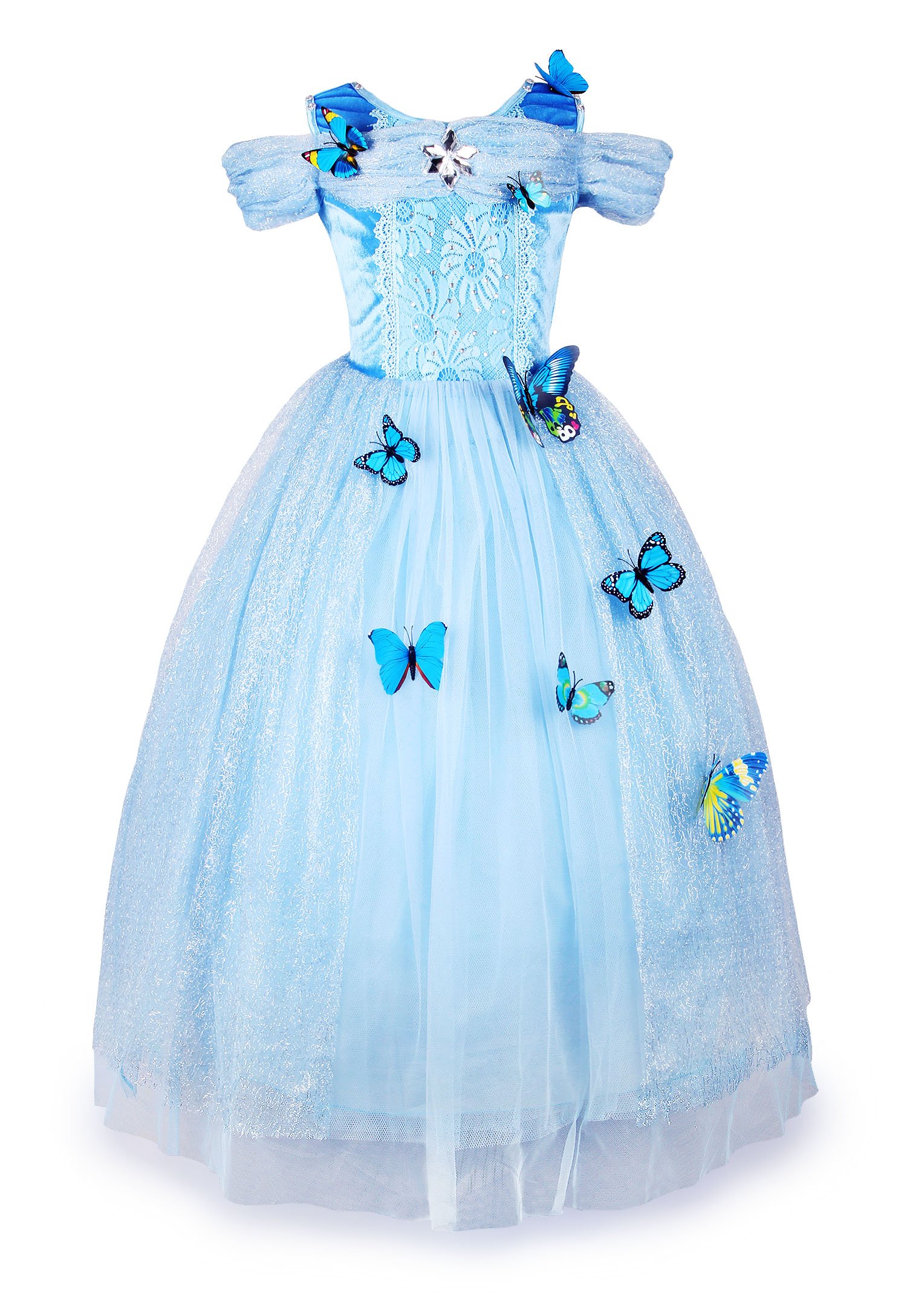 JerrisApparel Flower Girls Dress Princess Costume Butterfly Girl