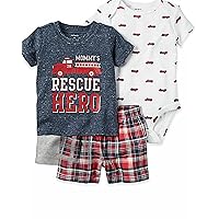 Carter's Baby Boy Diaper Cover 4 Piece Set, Mommy's Rescue Hero, 6 Month