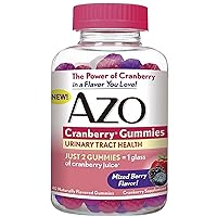 AZO Cranberry Gummies Urinary Tract Health, Mixed Berry 40 ea (Pack of 4)