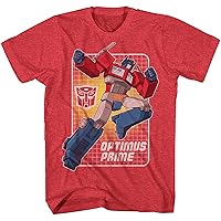 TRANSFORMERS Autobots Leader Optimus Prime Highlight 80's Retro Cartoon Officially Licensed Adult T-Shirt