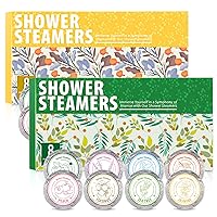 Shower Steamers Aromatherapy - Christmas Gifts for Women 8 Pack Pure Essential Oil Shower Bombs for Home Spa Self Care, Essential Oil Stress Relief and Relaxation Bath Gifts for Her Green Yellow