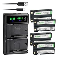 Kastar 4-Pack Ei-D-Li1 Battery and LTD2 USB Charger Replacement for Trimble 29518, 46607, 52030, 54344, 38403, 5700, 5800, 92600, R4, R6, R7, R8, R8 GPS, R8 GNSS, MT1000