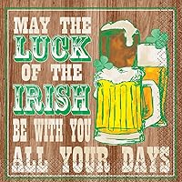 Unique Party Tableware Luck of The Irish Beverage Paper Napkins | 5