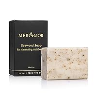 Organic Seaweed Soap for Cellulite (2PCS) – Cleansing bar with Natural Olive Oil, Palm Kernel Oil, Coconut Oil, Dry Red Sea Algae, Guarana, Aloe Vera – Premium Dead Sea Collection Soap bar 125g 4.4 Oz
