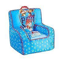 Idea Nuova Paw Patrol Kids Nylon Bean Bag Chair with Piping & Top Carry Handle Large