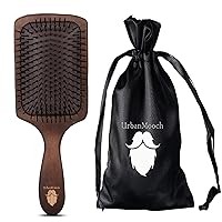 Wooden Hair Brush With Nylon Bristles For Men Paddle Hair Brush For Detangling,Massage And Smoothing-Cushion Detangler Hair Brush For All Hair Types