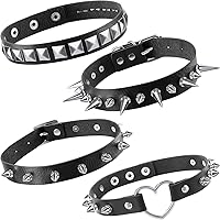 Eigso Punk Choker Collar for Women and Men Vintage Leather Retro