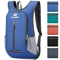 15L Lightweight Hiking Backpack Foldable Small Travel Backpack Packable Camping Backpack for Women Men (Light Blue)