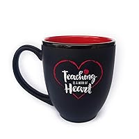 Canopy Street Teaching Is A Work Of Heart Mug/Teacher Gift / 14 Ounce Educator Daycare Coach Gratitude Coffee Mug Present