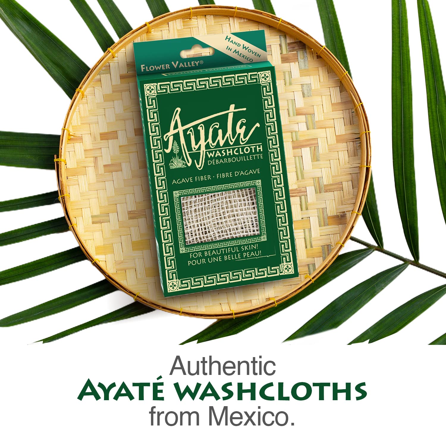 Ayate Washcloth, Face & Body Exfoliating Wash Cloth for Shower, Body Loofah Alternative, Scrub Towel, Resists Mold, Made from Agave Fiber