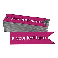Your Text Here Party Bottle Tag Real Silver Foil Personalized Favor Hang Tags Pack of 50
