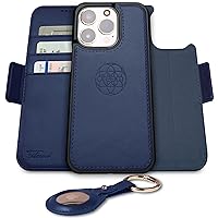 Dreem Bundle: Fibonacci Wallet Case for iPhone 14 Pro Max with Liberate AirTag Holder [Royal]