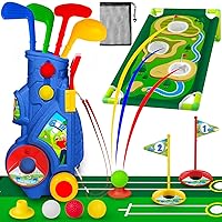 GMAOPHY Toddler Golf Club Set with Golf Board, Indoor Outdoor Sports Toys for Boys Ages 1 2 3 4 5 Year Old, Gifts for Kids Birthday Christmas Easter
