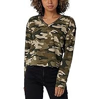 Rock & Republic Womens V-Neck Pullover Sweatshirt