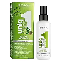 REVLON PROFESSIONAL UNIQONE HAIR TREATMENT, Moisturizing Leave-In Product, Repair For Damaged Hair, Promotes Healthy Hair, 5.1 Fl Oz (Pack of 1)