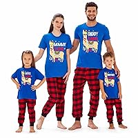 Custom Christmas Llama Matching Family T-Shirt