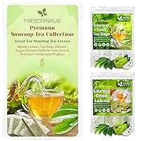 The Best Soursop Tea Package 2 in 1 - Dried Leaves And Tea Bags, Easy, Great For Soursop Tea Lover, Natural, Pure, Non GMO, Gluten Free, Caffeine Free, Sugar Free