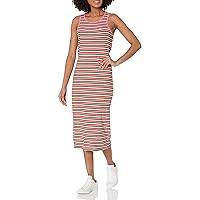 Tommy Hilfiger Women's Striped Midi Halter Ribbed Dress