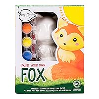 Creative Roots Paint Your Own Fox, DIY Fox, Kids Painting Set, Creativity for Kids, Ceramic Painting Kit for Kids, Ceramics to Paint, Paint Your Own Ceramic, Ages 5+