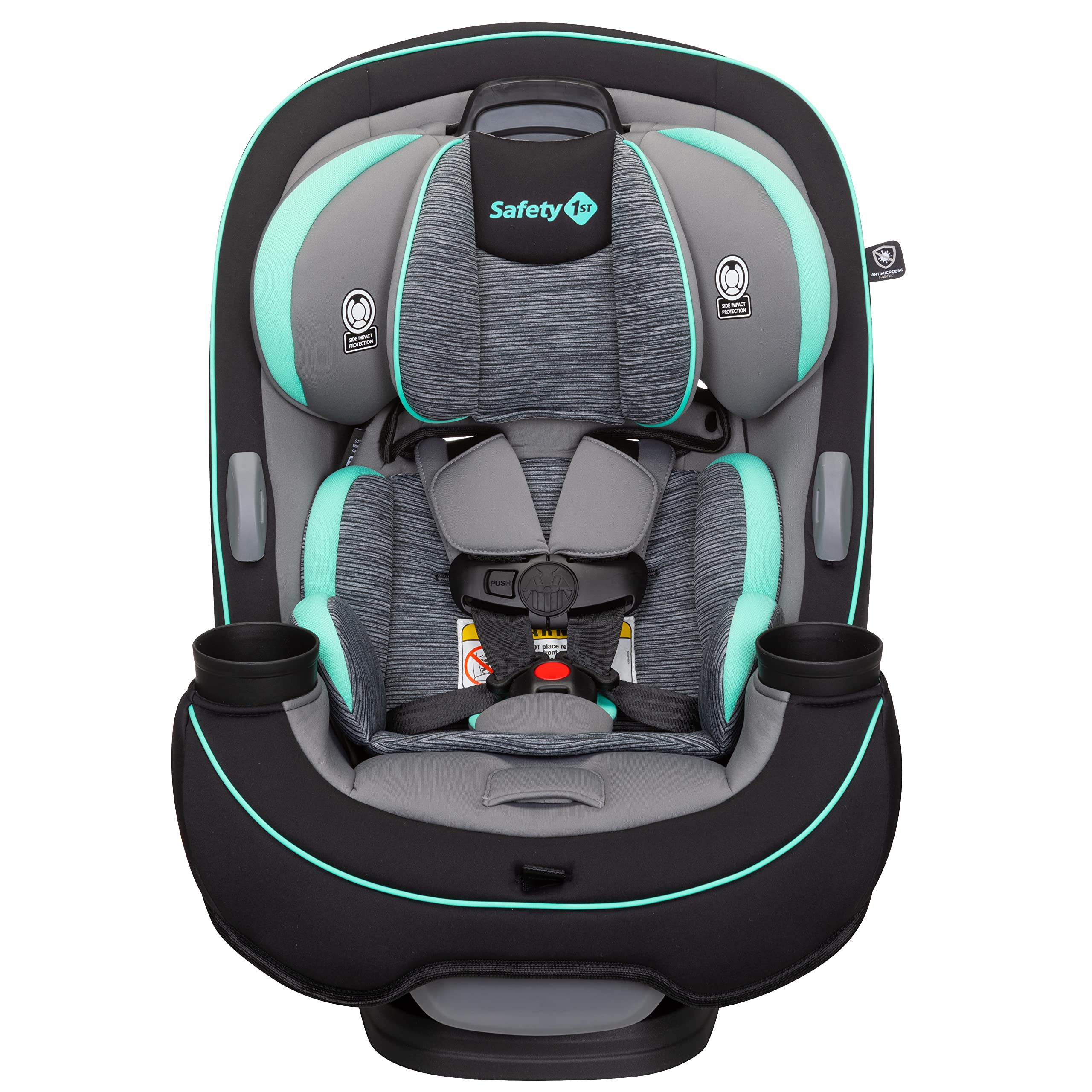 Safety 1st Grow and Go All-in-One Convertible Car Seat, Rear-facing 5-40 pounds, Forward-facing 22-65 pounds, and Belt-positioning booster 40-100 pounds, Aqua Pop, 1 Count (Pack of 1)