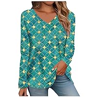 Womens Tunics to Wear with Leggings Long Sleeve Fall Winter Christmas Sweaters Lose Fit Cowl V Neck Hippie T-Shirt
