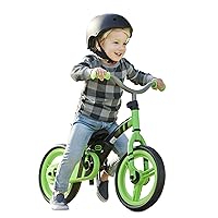 My First Balance-to-Pedal Training Bike for Kids in Green, Ages 2-5 Years, 12-Inch, 649615C