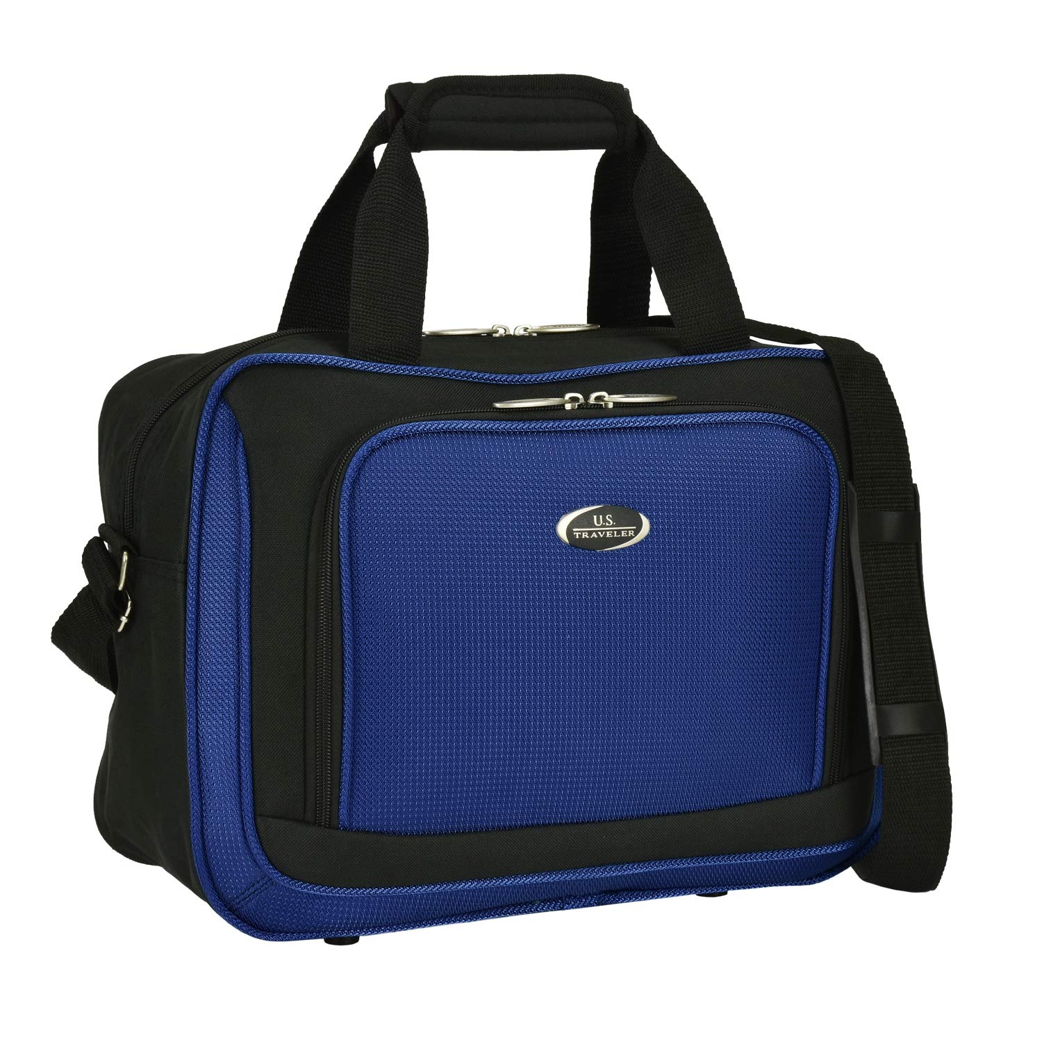 U.S. Traveler New Yorker Lightweight Softside Expandable Travel Rolling Luggage Set, Blue, 4-Piece (15/21/25/29)