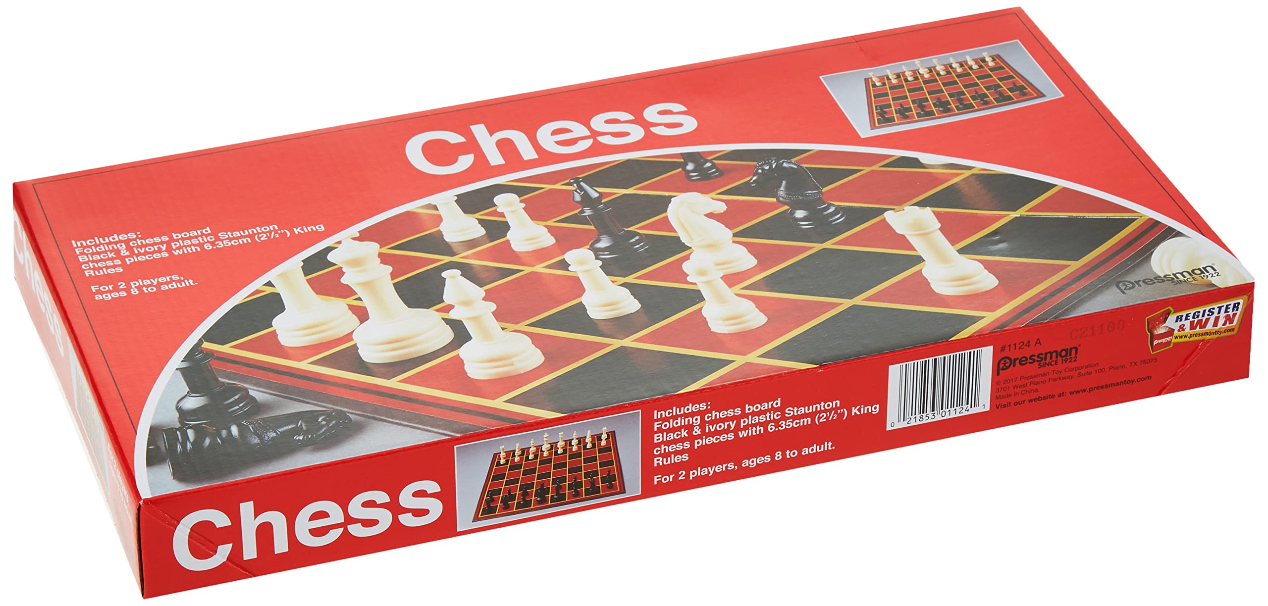 Pressman Chess - with Folding Board and Full Size Chess Pieces