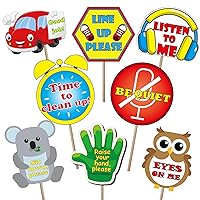 8 Pieces Manage Your Class Signs Management Signs for Nursery Homeschool Playroom Teacher Class Classroom Rules Banner Educational Posters for Preschool Toddler Kid Kindergarten Classroom Decoration