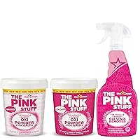 The Pink Stuff - The Miracle Laundry Stain Removing Kit - Oxi Powder Whites - Oxi Powder Colors - Oxi Stain Remover Spray (1 White's Powder, 1 Color's Powder, 1 Stain Remover)