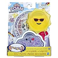 Play-Doh Foam Confetti Mixing Kit, Scented Tactile Toy for Kids 4 Years and Up with Add-in Beads and Charms, Non-Toxic
