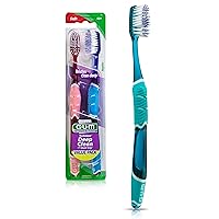 GUM Technique Deep Clean Toothbrush - Compact Soft - Soft Toothbrushes for Adults with Sensitive Gums - Extra Fine Bristles, 2ct