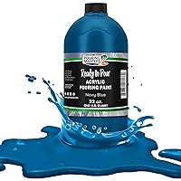 Pouring Masters Navy Blue Acrylic Ready to Pour Pouring Paint - Premium 32-Ounce Pre-Mixed Water-Based - for Canvas, Wood, Paper, Crafts, Tile, Rocks and More