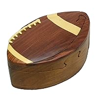 Football - Secret Handcrafted Wooden Puzzle Box