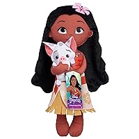 Disney Princess Lil' Friends Plushie Moana & Pua 14-inch Plushie Doll, Kids Toys for Ages 3 Up by Just Play