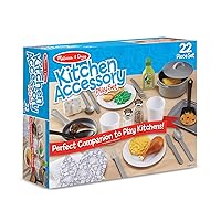 22-Piece Play Kitchen Accessories Set - Utensils, Pot, Pans, and More