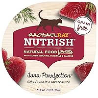 Rachael Ray Nutrish Natural Wet Cat Food, Tuna Purrfection Recipe, 2.8 Ounce Cup (Pack of 12), Grain Free