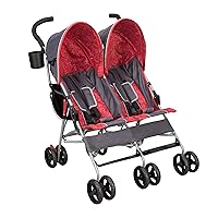 LX Side by Side Stroller - with Recline, Storage & Compact Fold, Grey