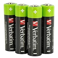 Verbatim Rechargeable Battery AA 4 Pack / HR6 49517, Single-use, W126181779 (Pack / HR6 49517, Single-use Battery, AA, Nickel-Metal Hydride (NiMH), 1.2 V, 4 pc(s), 2500 mAh)