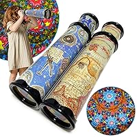 2 Pack Magic Kaleidoscope,Classic Kaleidoscope Toy,Stretchable Long Old World Kaleidoscope for Party Favors Birthday Gift Kids Children Educational Developmental (2 Colors)