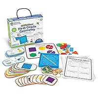 Skill Builders! 1st Grade Geometry, Homeschool Curriculum, First Grade Learning Games, First Grade Learning Materials, 128 Pieces, Age 6+