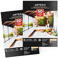 ARTEZA Mixed Media Sketchbook, 11 x 14 Inches, Pack of 2, 110lb/180gsm  Mixed Media Paper, 120 Sheets, Spiral-Bound Multi Media Pads, Art Supplies  for