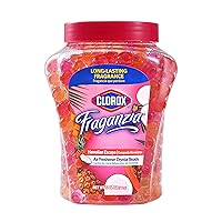 Clorox Fraganzia Crystal Beads Air Freshener in Hawaiian Escape | Long Lasting Room Air Freshener Beads for Home or Car | Solid Air Fresheners | 12 Ounces, 1 Pack