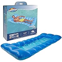 Comfort Cloud Pool Lounger with Fast Inflation & Headrest Pillow, Oversized Inflatable Pool Floats for Adults, Blue