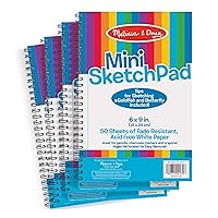 Mini-Sketch Spiral-Bound Pad (6 x 9 inches) - 4-Pack - Sketch Book For Kids, Drawing Paper, Drawing And Coloring Pads, Art Supplies